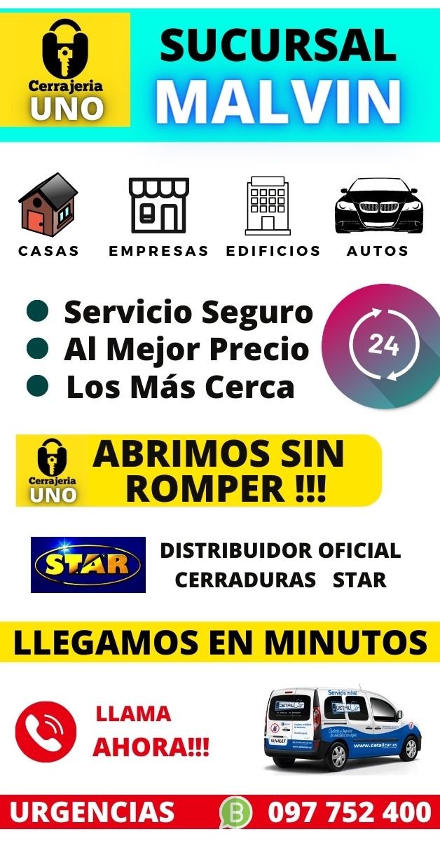 CERRAJERIA UNO 24 HORAS MALVIN SUR NORTE