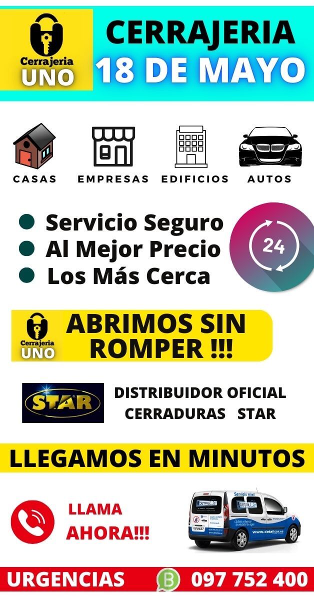 CERRAJERIA 18 DE MAYO CERRAJERO UNO 24 HORAS
