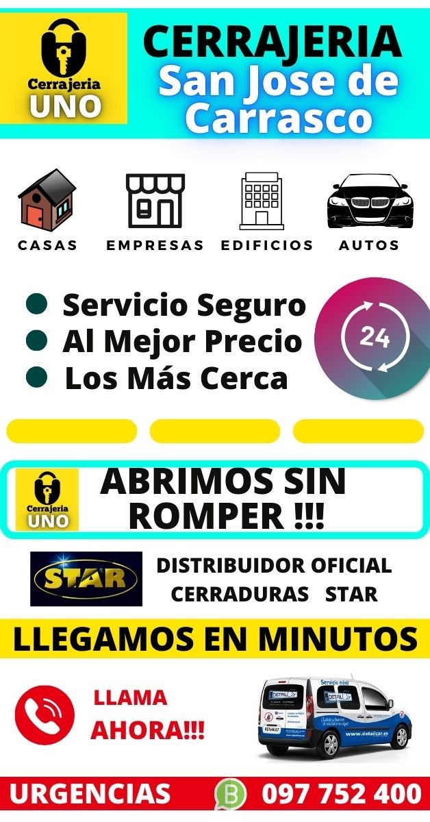 CERRAJERIA SAN JOSE CARRASCO CERRAJERO EN SAN JOSE DE CARRASCO 24 HORAS